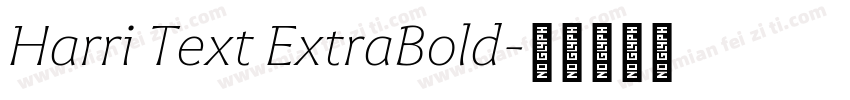Harri Text ExtraBold字体转换